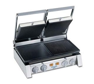 Electrolux 20 Panini Grill   Dual Hob, Ribbed Surface, Cast Iron Plates, 220/1V