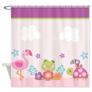  Tropical Garden Animals Shower Curtain  Use code FREECART at Checkout