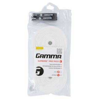 Gamma Supreme Overgrips 30/Pk WHT  White