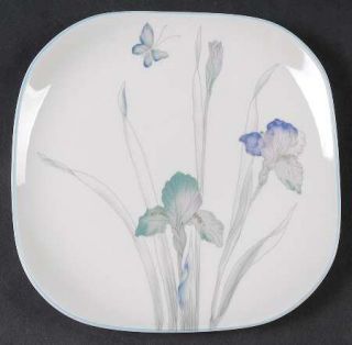 Sango Atrium Salad Plate, Fine China Dinnerware   Lavender Flowers, Multisided,
