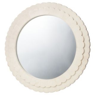 Mirrors Threshold Scalloped Wall Mirror   Cream 16
