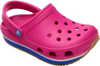 Infants/Toddlers Crocs Retro Clog   Fuchsia/Sea Blue Slip on Shoes