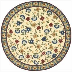 Nourison Hand hooked Yellow Country Heritage Rug (8 Round)