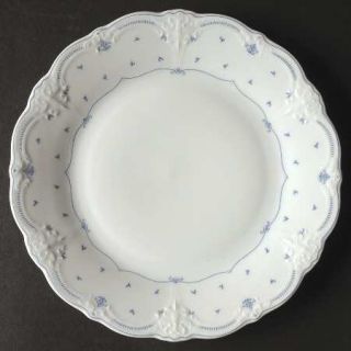 Tirschenreuth Fleur De Lis Blue Salad Plate, Fine China Dinnerware   Baronesse,