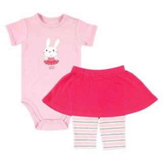 Hudson Baby Newborn Girls Bodysuit and Skirt Set   Pink 3 6 M