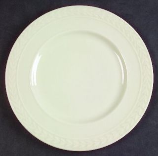 Lenox China Fontaine White Salad Plate, Fine China Dinnerware   All Off White, E