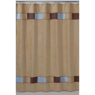 Soho Blue And Brown Shower Curtain (Brown/ tan/ blue Materials 100 percent cottonDimensions 72 inches wide x 72 inches longCare instructions Machine washableShower hooks and liner not includedThe digital images we display have the most accurate color p