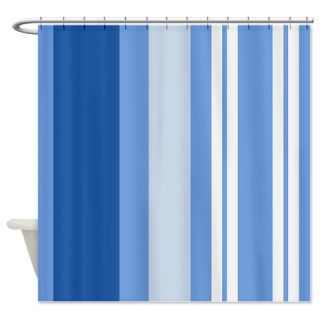  Vertical Stipe Blue Shower Curtain  Use code FREECART at Checkout