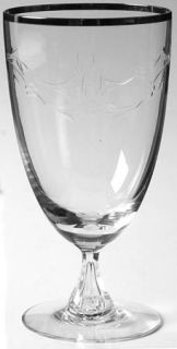 Tiffin Franciscan Affection (Plat Trim) Iced Tea   Stem #17624,Platinum Trim