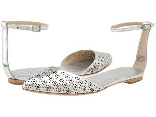 B Brian Atwood Adeena Womens Dress Flat Shoes (Silver)