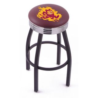Holland Bar Stool NCAA Single Ring Swivel Barstool with Black Base And Solid 