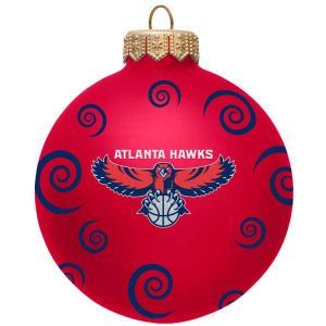 Atlanta Hawks Team Color Swirl Ornament 3