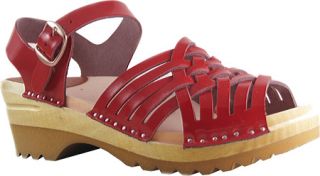 Womens Troentorp Bastad Clogs Anna   Red Patent Ornamented Shoes