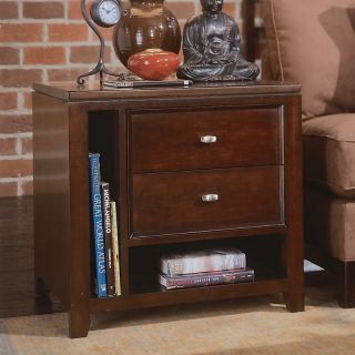 American Drew Tribecca Rectangular End Table with 2 Drawers Multicolor   912 915