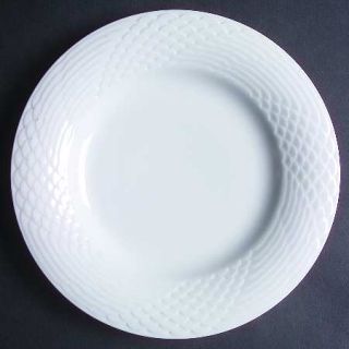 China Pearl Solitaire Luncheon Plate, Fine China Dinnerware   Raised Border Desi