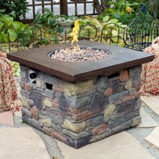 Bond Manufacturing Red Ember Galiano Propane Fire Pit Table Multicolor   67198