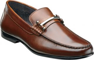 Mens Stacy Adams Easton 24886   Brandy Smooth Leather Moc Toe Shoes