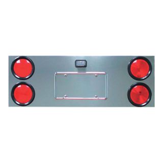 Trux Accessories Center Panel Back Plate   4 x 4in. Incandescent Lights