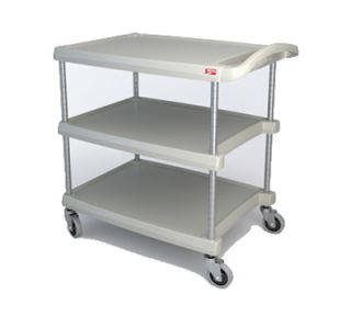 Metro Utility Cart   3 Shelf, Open Base, 400 lb Capacity, Gray