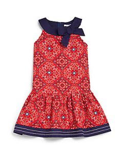 Hartstrings Toddlers & Little Girls Poplin Bandana Dress   Red