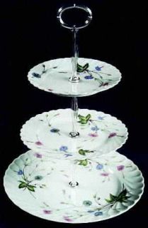 Haviland Florence (Newer, Swirl Edge, No Trim) 3 Tiered Serving Tray (DP, SP, BB