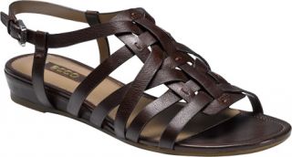Womens ECCO Odense Roman Sandal   Espresso Old West Casual Shoes