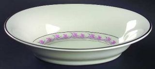 Royal Jackson Romance 10 Oval Vegetable Bowl, Fine China Dinnerware   Pink Flor