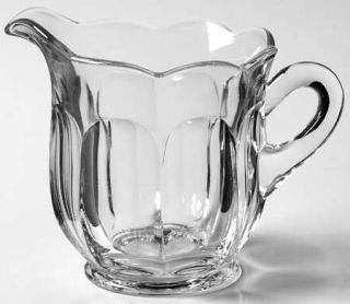 Heisey Colonial Clear (Stem #373/341) Creamer   Stem #373/341, Panel Design, Cle