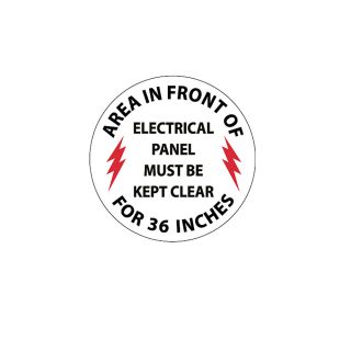 Nmc Personal Safety Walk On Floor Sign   17 Diameter   Electrical Panel