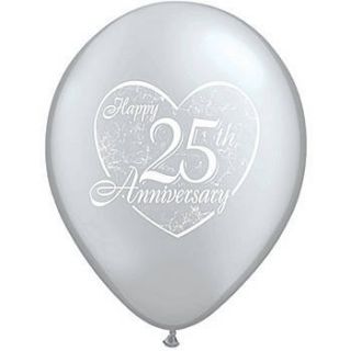 25Th Anniversary Printed Latex Balloons