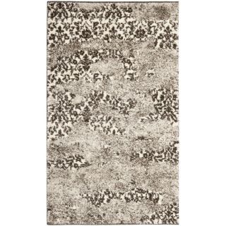 Deco inspired Beige/light Gray Accent Rug (26 X 4)