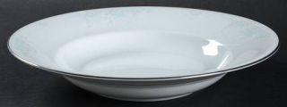 Noritake Bambury Large Rim Soup Bowl, Fine China Dinnerware   Ireland,White/Gray