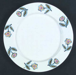 Pottery Barn Bunch Dinner Plate, Fine China Dinnerware   Flowers On Rim, Smooth,