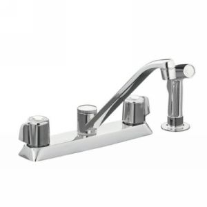 Kohler K 15253 B CP Coralais Two Handle Centerset Kitchen Faucet with Sidespray