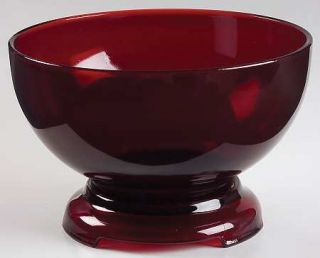 Anchor Hocking Royal Ruby Royal Ruby Punch Bowl with Stand   Dark Red,Depression