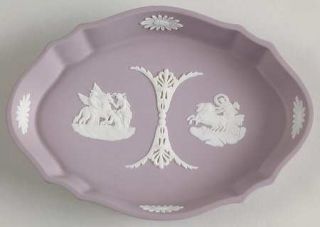 Wedgwood Cream Color On Lilac Jasperware Silver Tray, Fine China Dinnerware   Cr