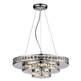 Ariel 5 light Chrome And Crystal Round Chandelier