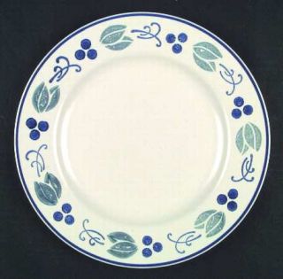 Pfaltzgraff Blueberry Dinner Plate, Fine China Dinnerware   Blue Berries, Green