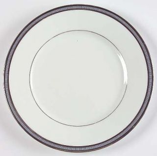 Oxford (Div of Lenox) Dawn Salad Plate, Fine China Dinnerware   Gray Band/Arrows