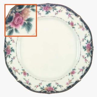 Noritake Vintage Rose Dinner Plate, Fine China Dinnerware   Imperial Baroque,Blu
