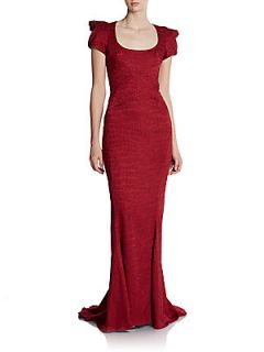 Structured Shoulder Sheath Gown