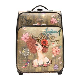 Nicole Lee Sunny Print 21 Inch Expandable Rolling Carry on (Sunny white Weight 10 poundsPockets One (1) exterior zipper pocket, two (2) interior open pocketsHandle Retractable handle, extends up to 40 inchesWheel type In line skate wheelsClosure Zipp