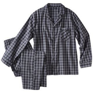 Hanes Premium Mens Woven Pajama Set   Black Plaid M