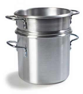 Carlisle 12 qt Double Boiler Stock Pot   Aluminum