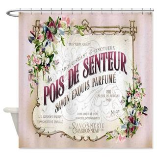  Vintage Victorian Perfume Label Shower Curtain  Use code FREECART at Checkout