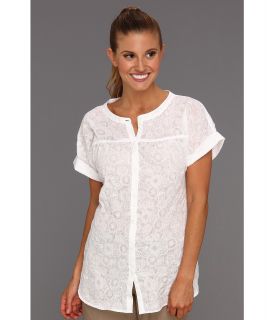 ExOfficio Next To Nothing Hanja S/S Womens Short Sleeve Button Up (White)