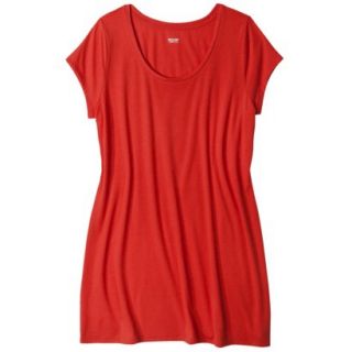 Mossimo Supply Co. Juniors Plus Size Short Sleeve Tee Shirt Dress   Coral 2