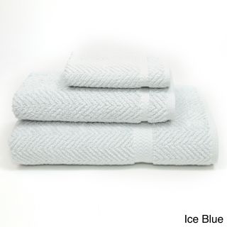 Authentic Herringbone Weave Hotel And Spa Turkish Cotton 3 piece Towel Set