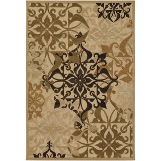 Courtisan Urbane Gatesby Sand/ Ivory Rug (63 X 92) (SandSecondary colors Brown Pattern GeometricTip We recommend the use of a non skid pad to keep the rug in place on smooth surfaces.All rug sizes are approximate. Due to the difference of monitor color