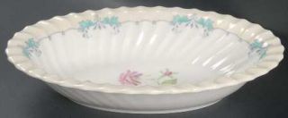 Royal Doulton Picardy 10 Oval Vegetable Bowl, Fine China Dinnerware   Pink Flor